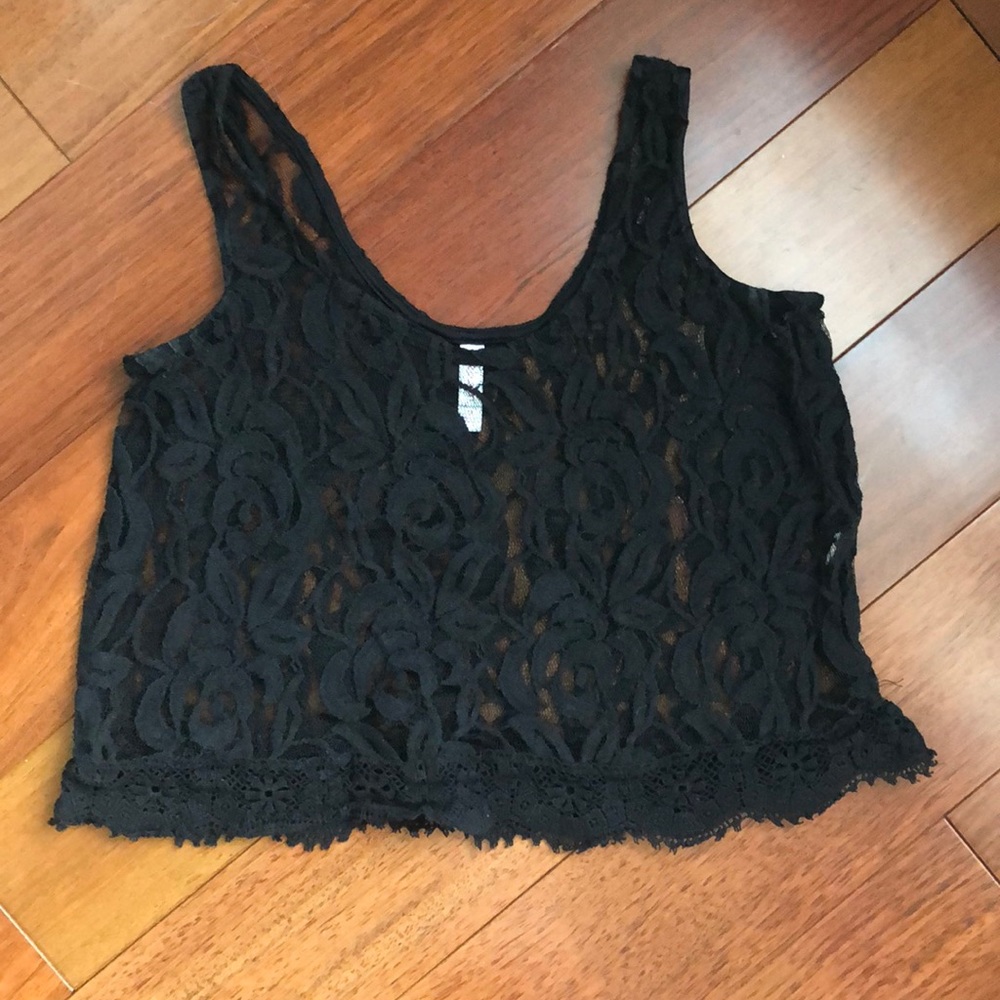 ✨Black Lace/Crochet Tank✨